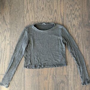 Reformation Ribbed Long Sleeve Top